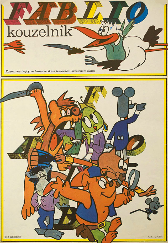 Fablio the Magician Original 1970 Czech A3 Movie Poster