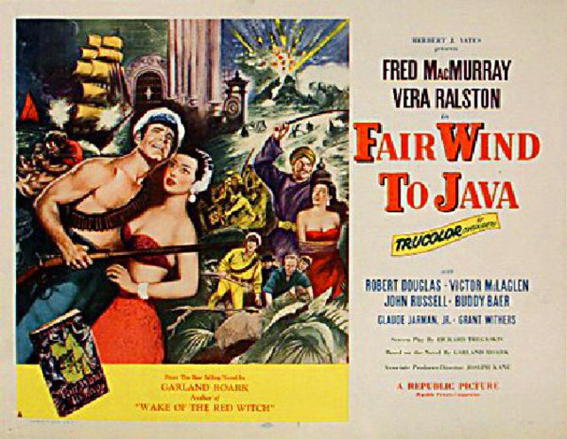 Fair Wind to Java Original 1953 U.S. Title Card