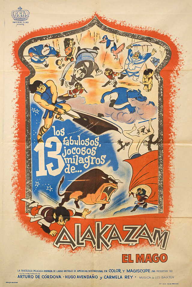 ALAKAZAM THE GREAT Original 1960 Argentine Movie Poster