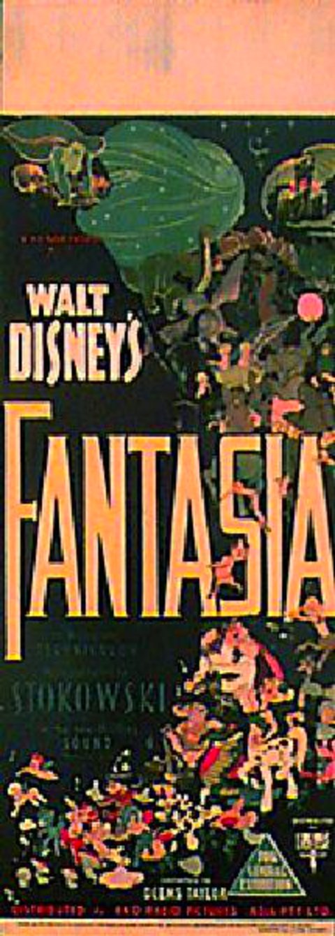 Fantasia Original 1940 Australian Daybill Movie Poster