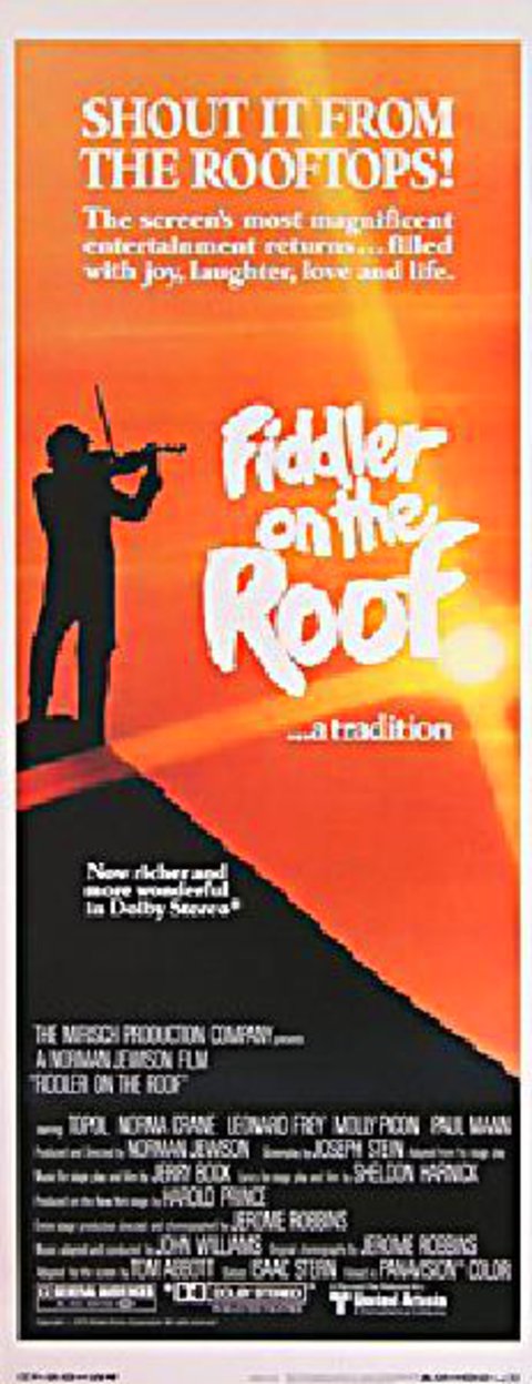 Fiddler on the Roof Original R1979 U.S. Insert Movie Poster