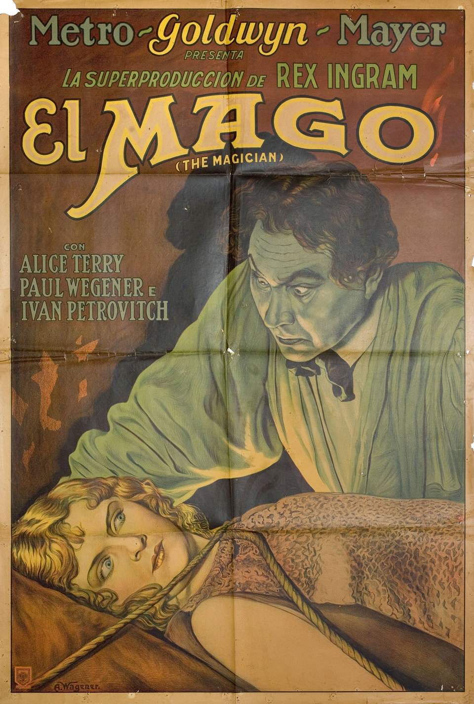 The Magician Original 1926 Argentine Movie Poster