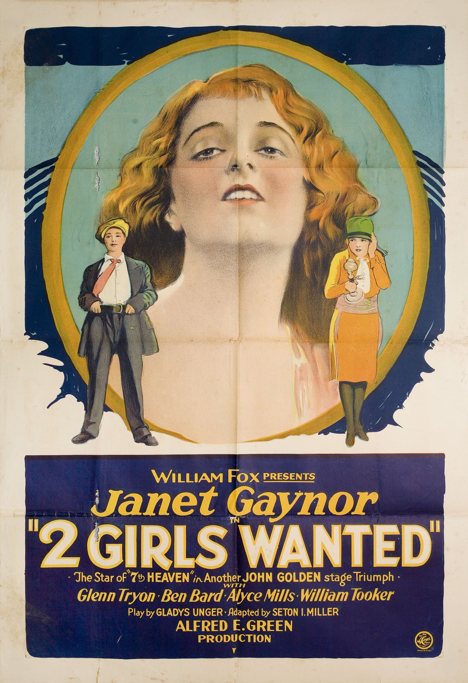 Two Girls Wanted Original 1927 U.S. One Sheet Movie Poster