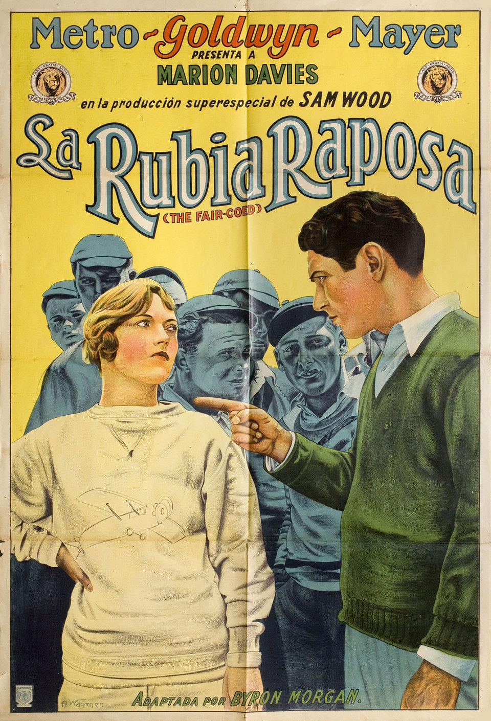 The Fair Co-Ed Original 1927 Argentine Movie Poster