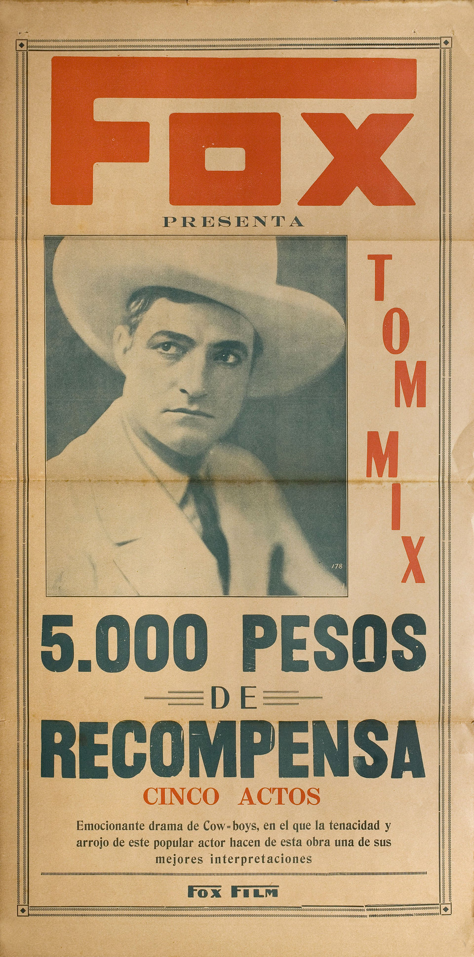 Five Thousand-Dollar Elopement Original 1920s Argentine Movie Poster