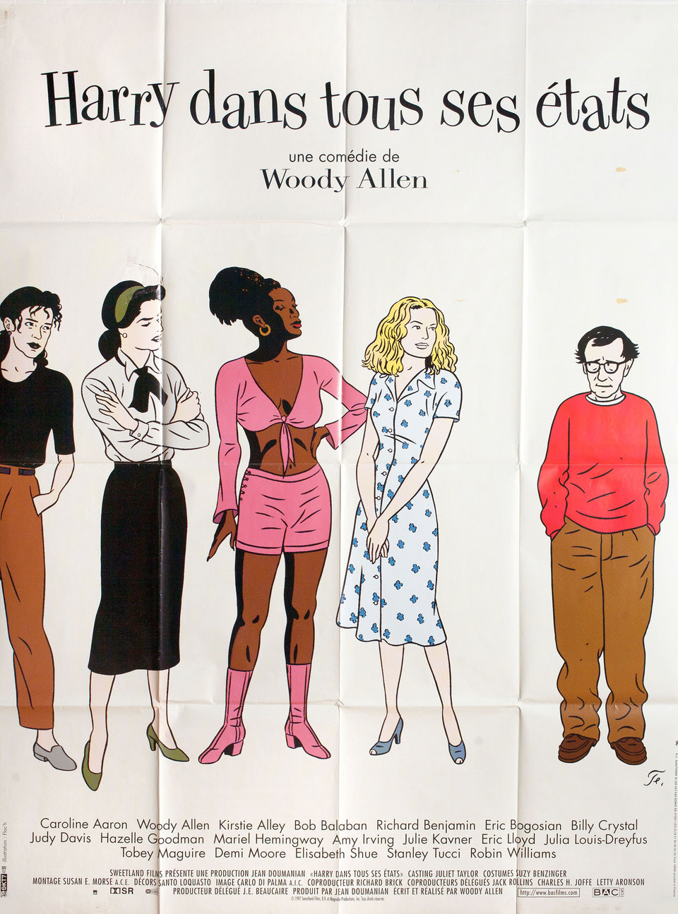 Deconstructing Harry Original 1997 French Grande Movie Poster