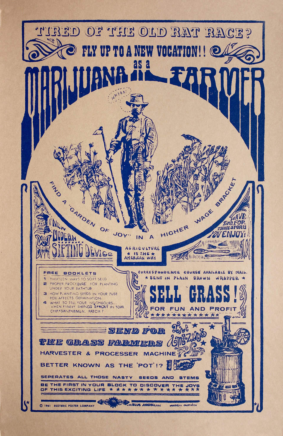 Marijuana Farmer Original 1967 U.S. Mini Movie Poster