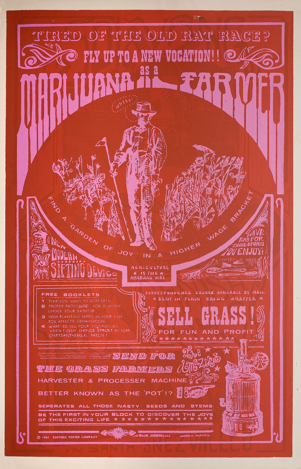 Marijuana Farmer Original 1967 U.S. Mini Movie Poster