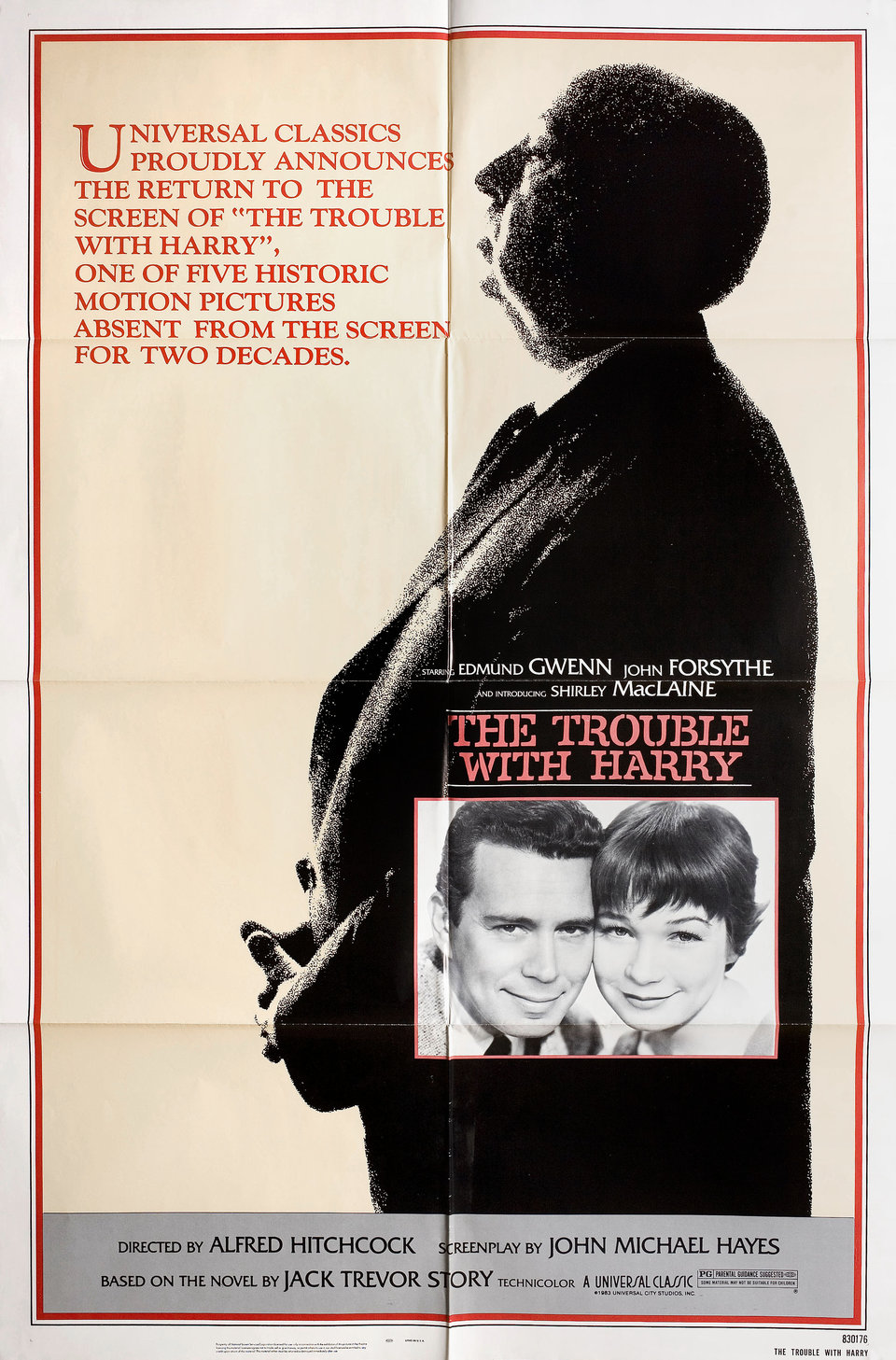 The Trouble with Harry Original R1983 U.S. One Sheet Movie Poster