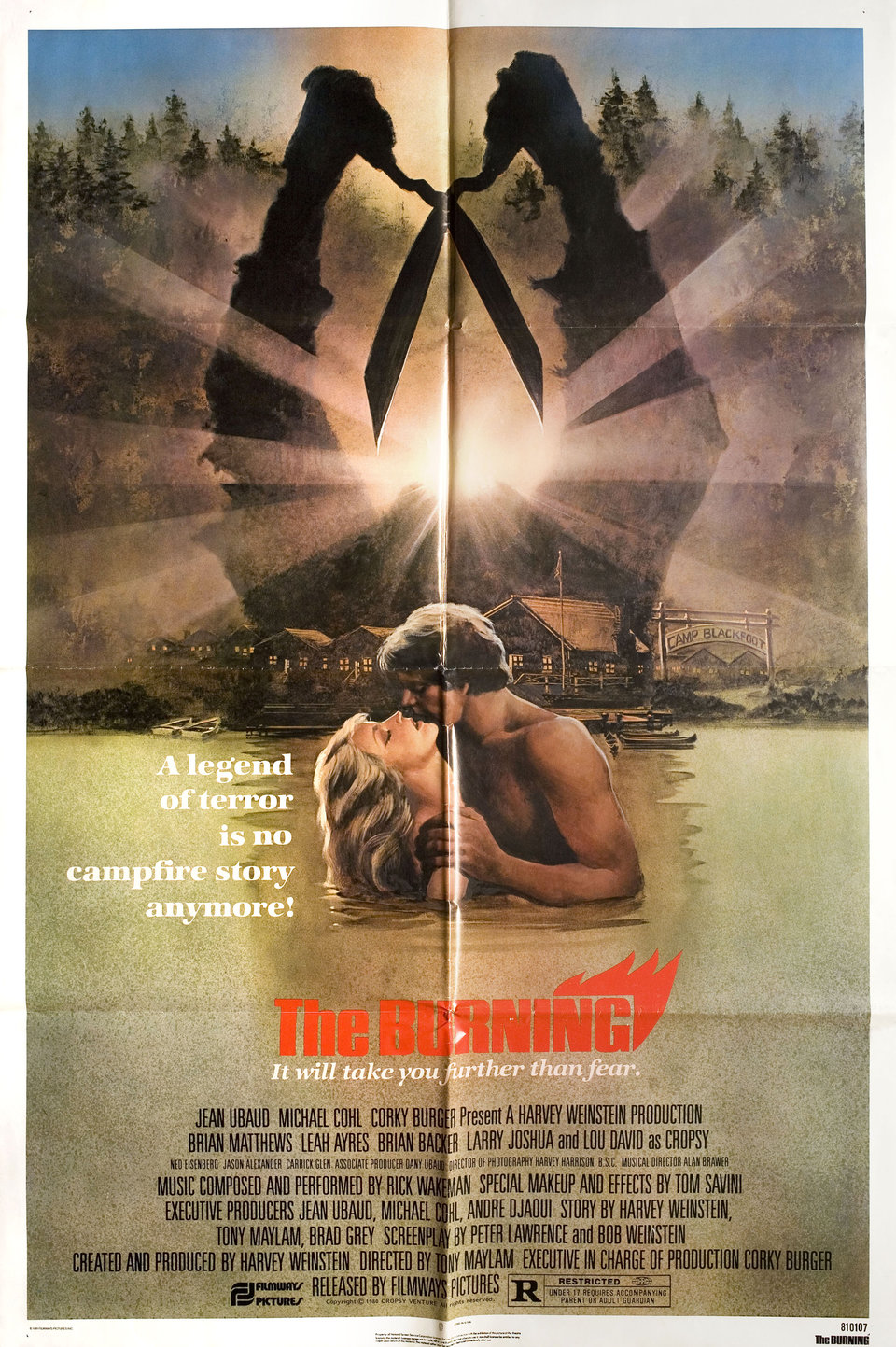 The Burning Original 1981 U.S. One Sheet Movie Poster
