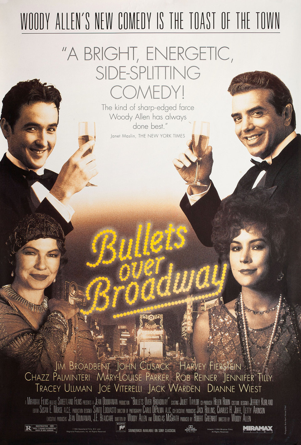 Bullets Over Broadway Original 1994 U.S. One Sheet Movie Poster