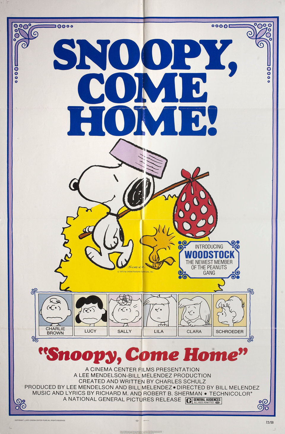 Snoopy, Come Home! Original 1972 U.S. One Sheet Movie Poster