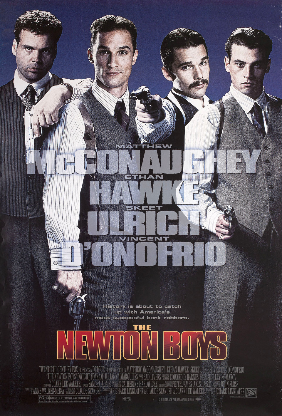 The Newton Boys Original 1998 U.S. One Sheet Movie Poster