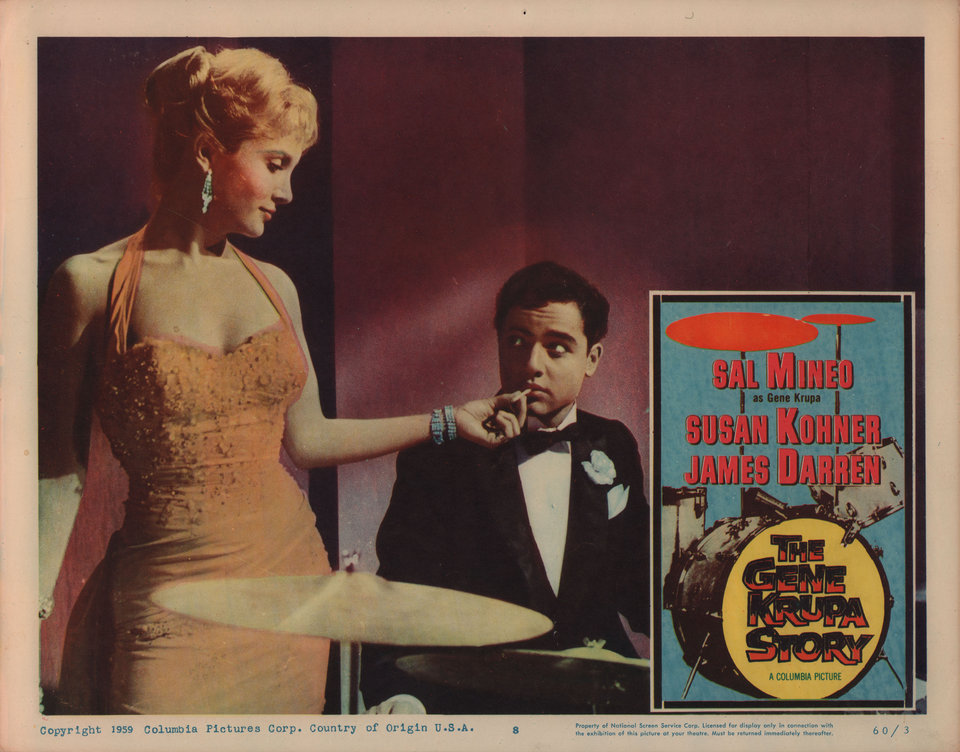 The Gene Krupa Story Original 1960 U.S. Scene Card