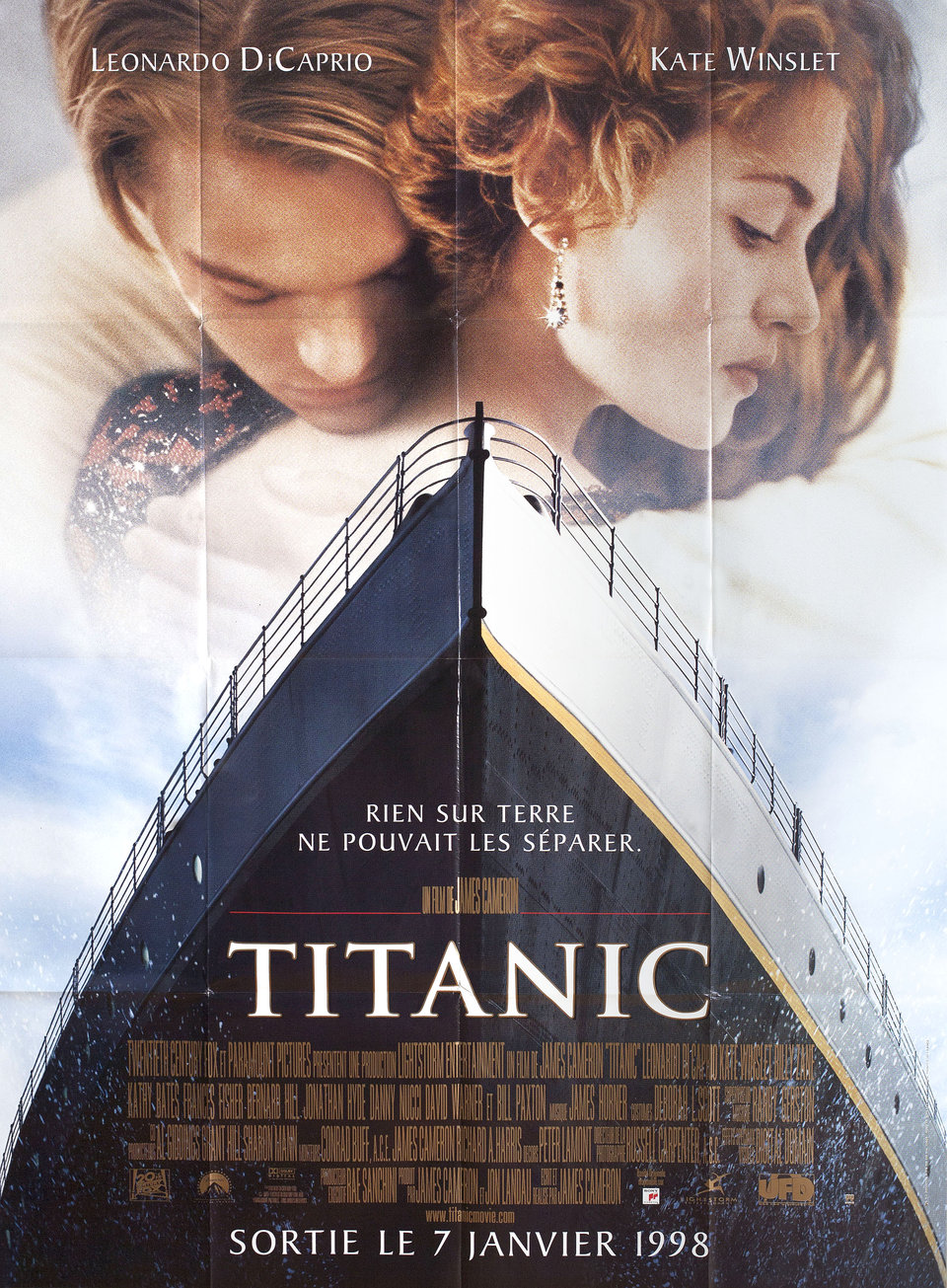 Titanic Original 1997 French Grande Movie Poster