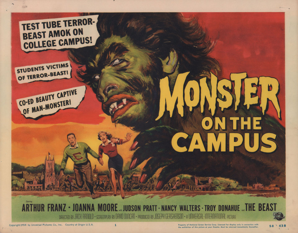 Monster on the Campus Original 1952 U.S. Title Card
