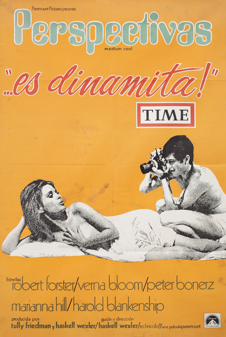 Medium Cool Original 1969 Argentine Movie Poster