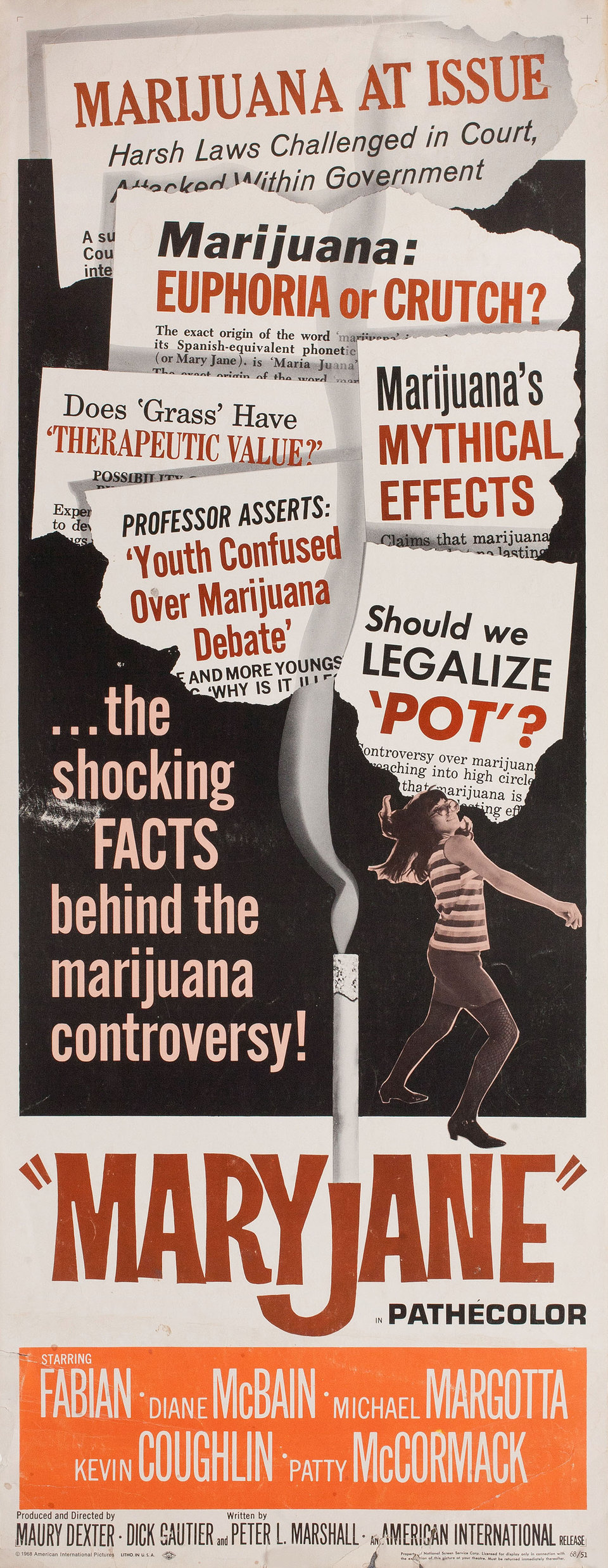 Maryjane Original 1968 U.S. Insert Movie Poster