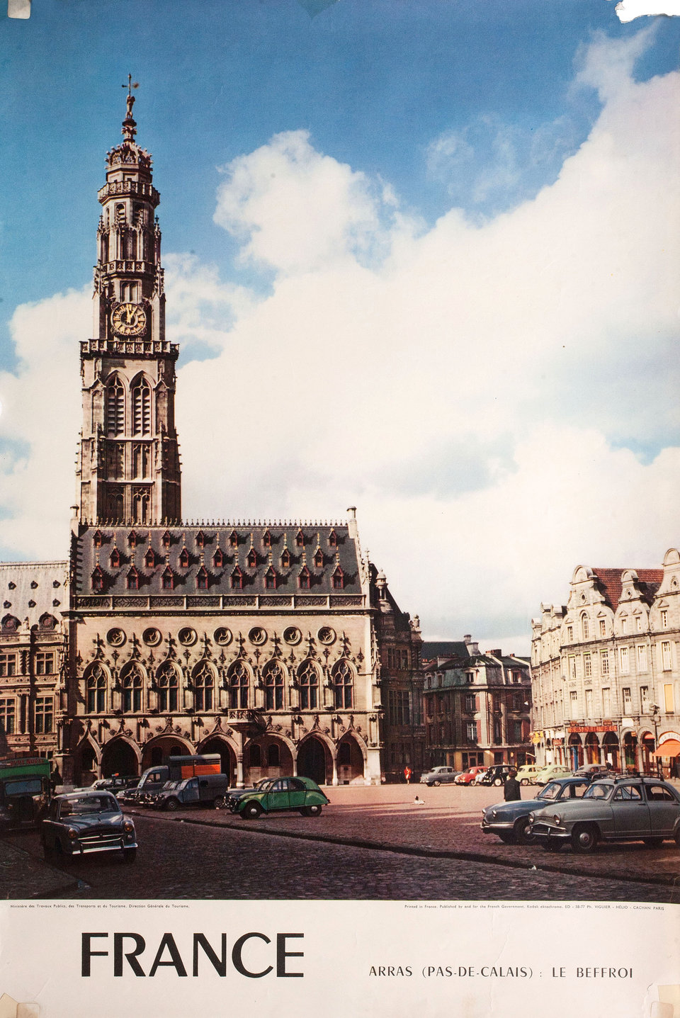 France: Arras (Pas De Calais): Le Beffroi 1960s French Petite Poster