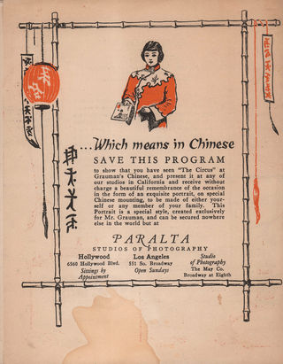 The Circus Original 1928 U.S. Movie Program Alternate Image