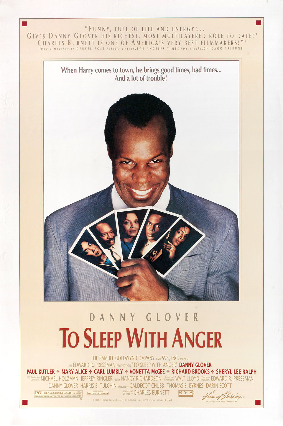To Sleep with Anger Original 1990 U.S. One Sheet Movie Poster