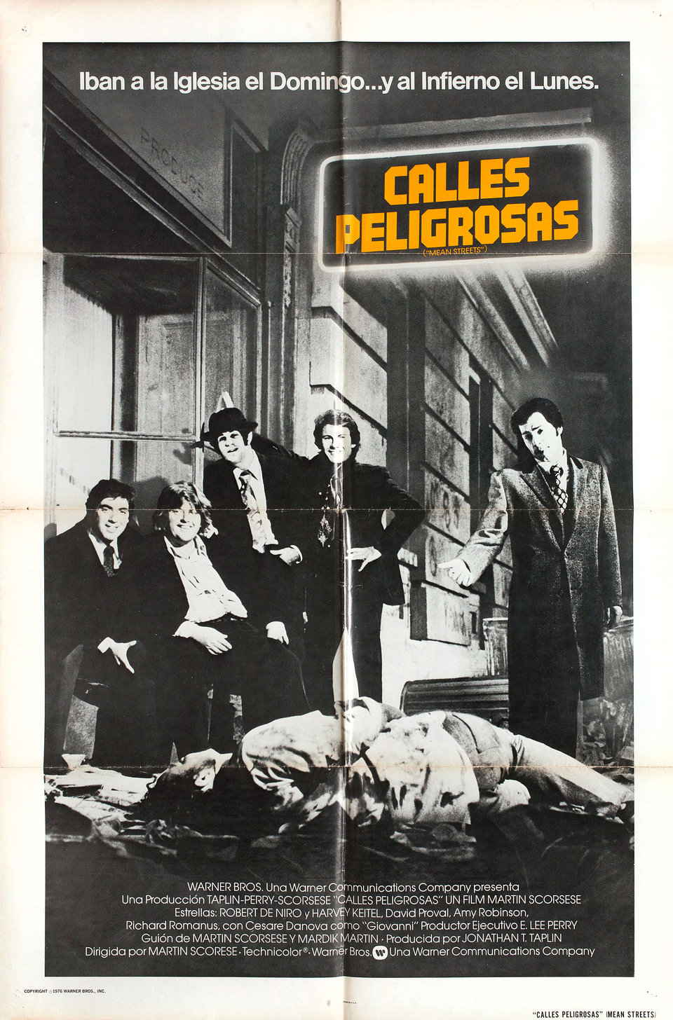 Mean Streets Original R1976 U.S. One Sheet Movie Poster