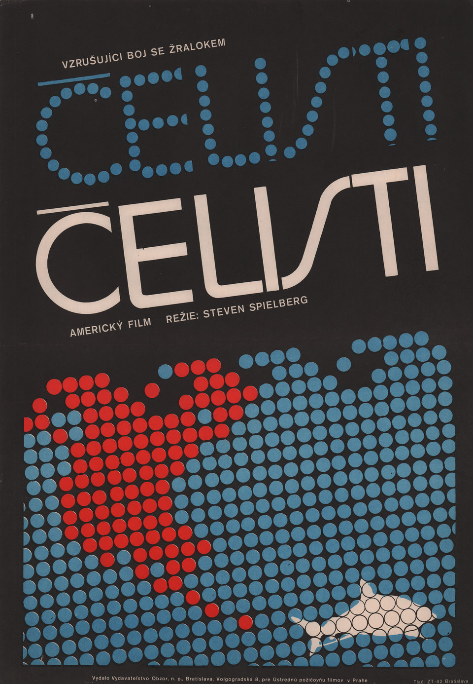 Jaws Original 1978 Czech A3 Movie Poster