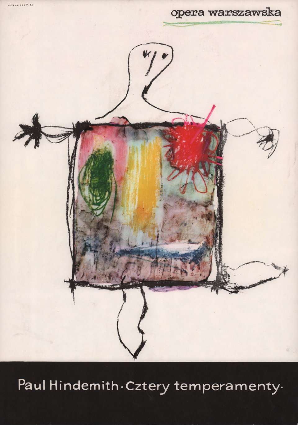 Cztery Temperamenty Original 1962 Polish A3 Poster
