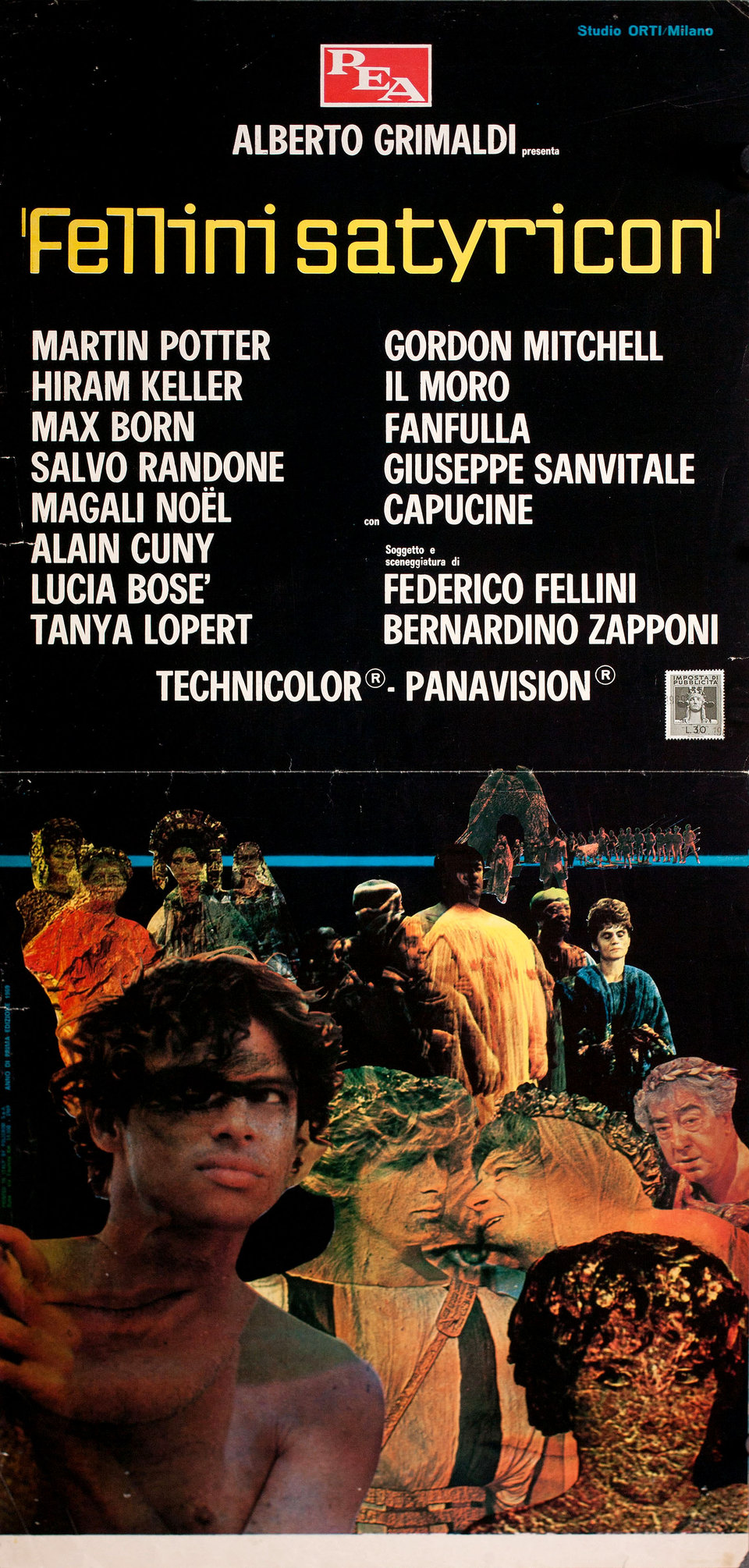 Fellini Satyricon 1970 Italian Locandina Poster
