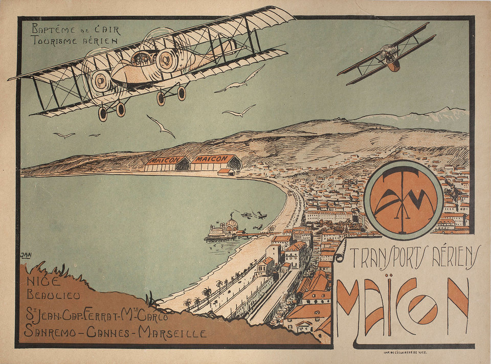 Transports Aeriens Maicon Original 1920s French A3 Poster