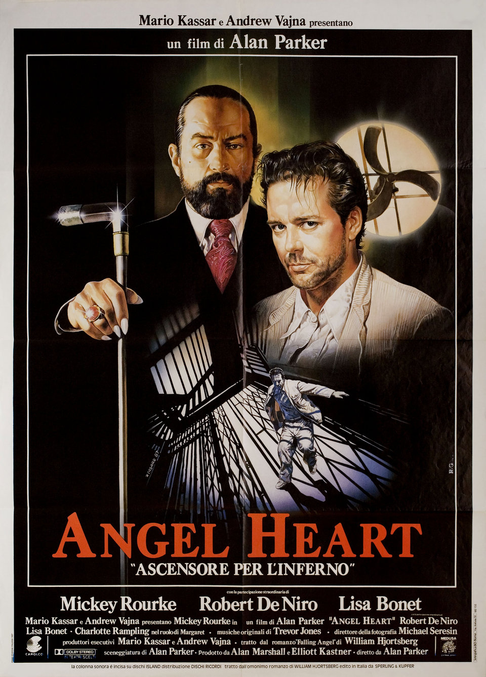 Angel Heart Original 1987 Italian Due Fogli Movie Poster