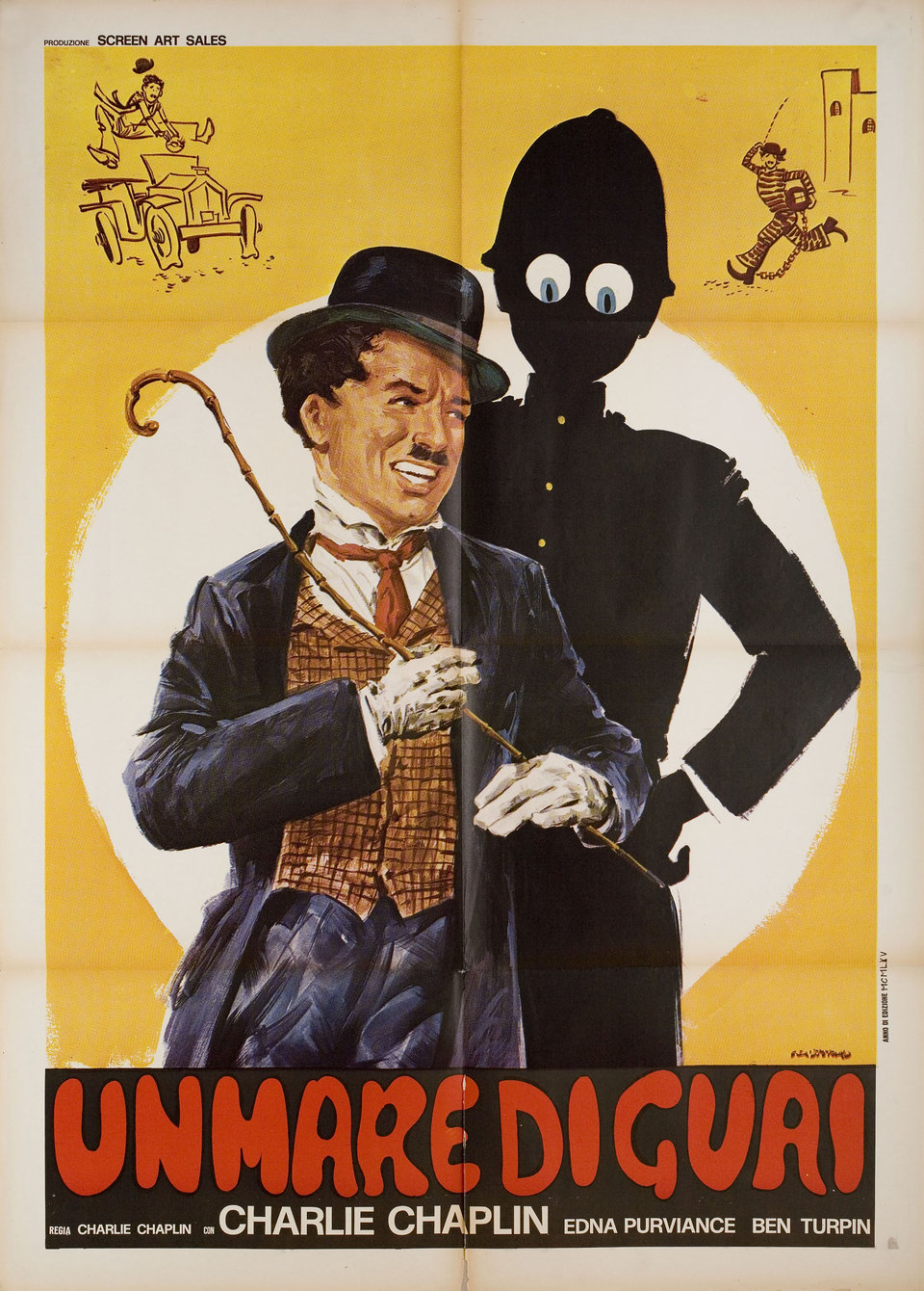 Unmare Di Guai Original 1965 Italian Due Foglio Poster