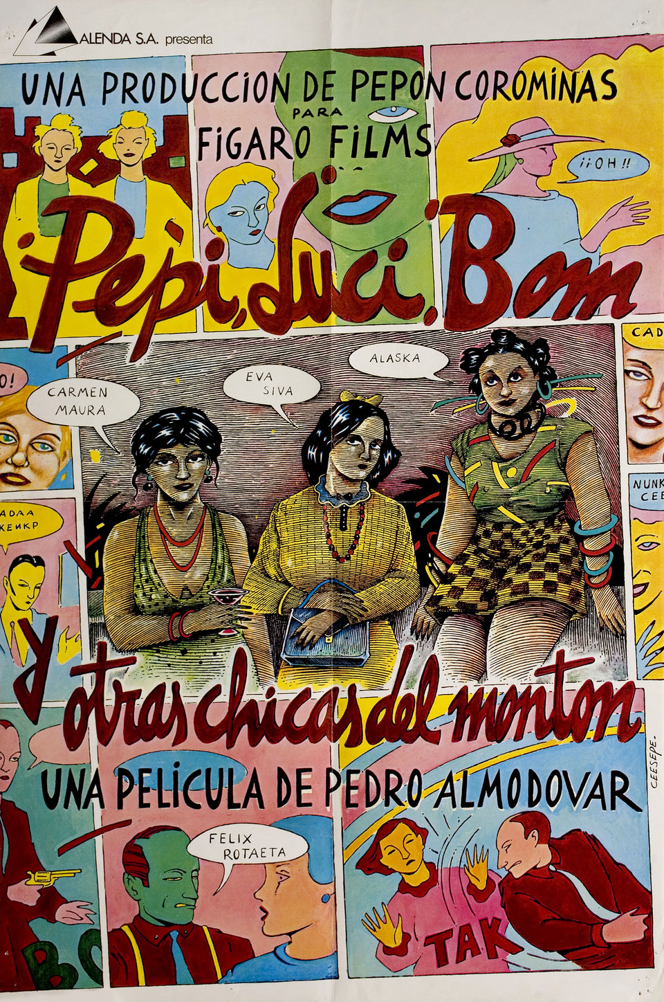 Pepi, Luci, Bom and Other Girls Like Mom Original R1980s Spanish A2 Movie Poster