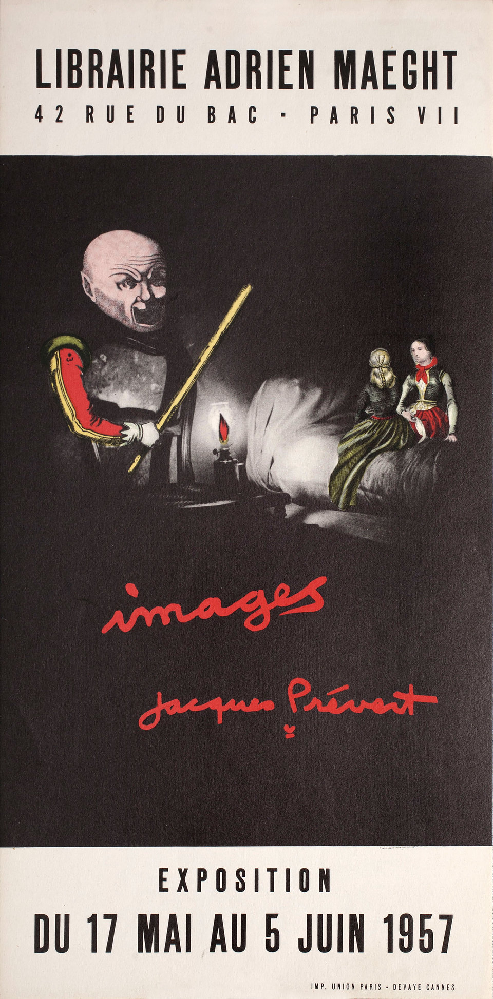 Images Jacques Prevert Original 1957 French Mini Poster