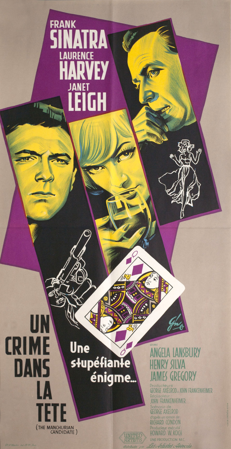 The Manchurian Candidate Original 1962 French Insert Movie Poster