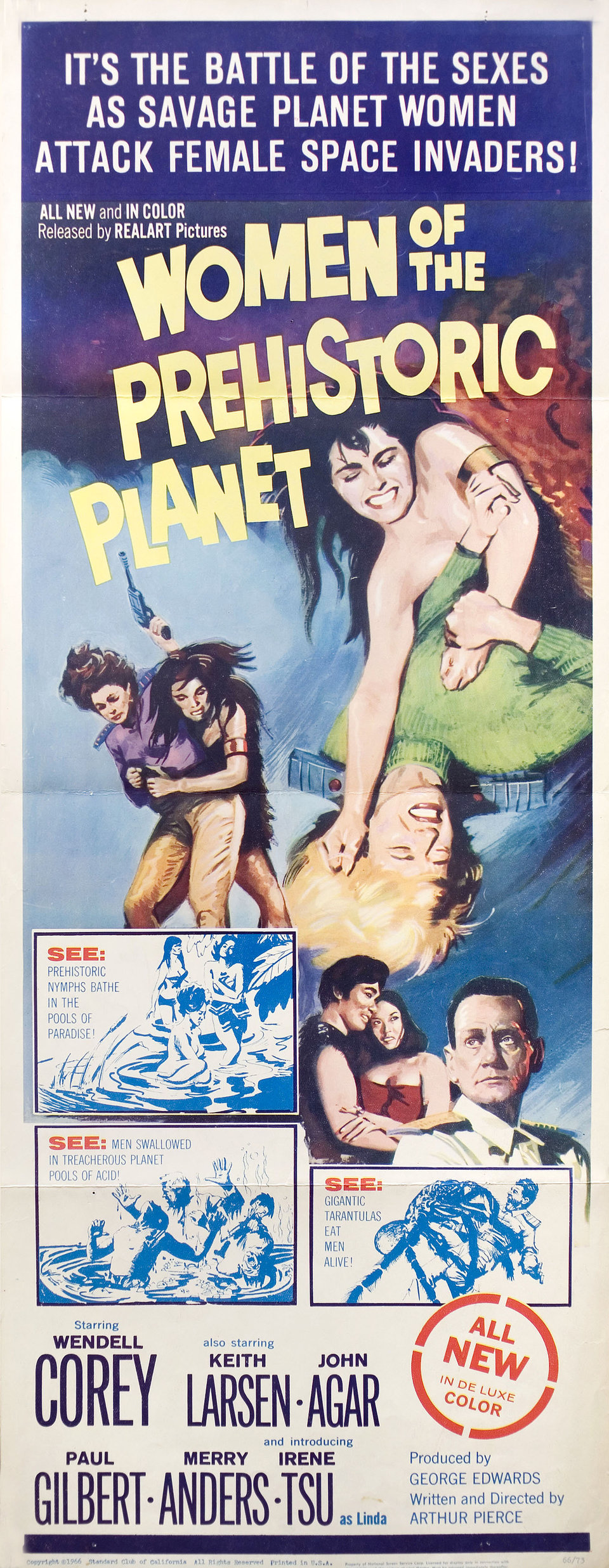 Women of the Prehistoric Planet Original 1966 U.S. Insert Movie Poster
