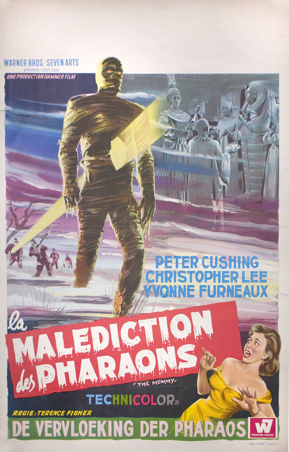 The Mummy Original R1960s Belgian Movie Poster