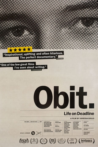 Obit. Original 2016 U.S. One Sheet Movie Poster