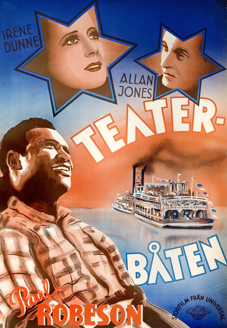 Show Boat Original 1936 Swedish B1 Movie Poster