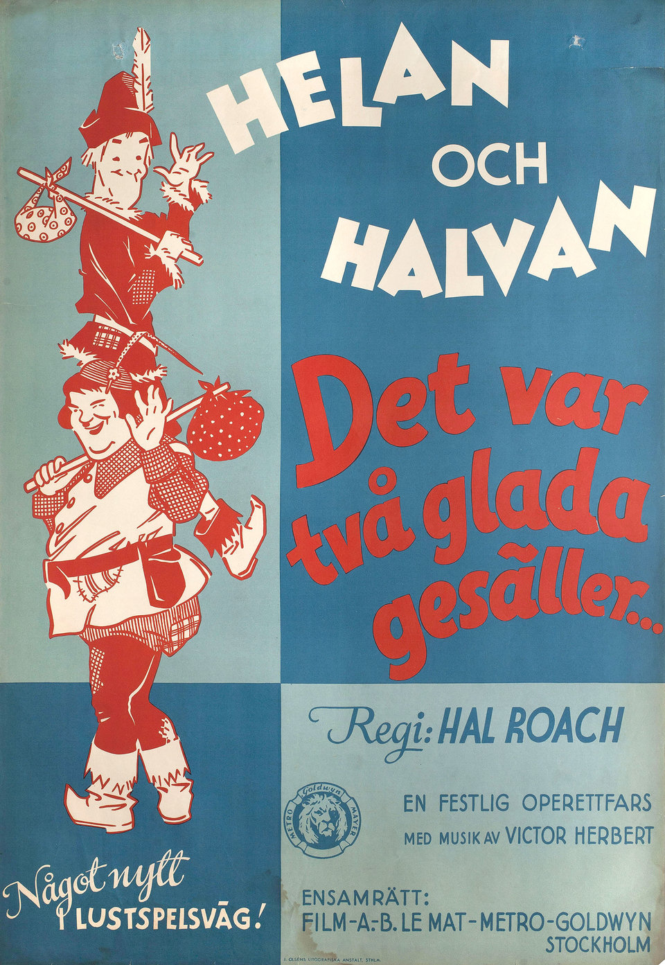 March of the Wooden Soldiers Original 1935 Swedish B1 Movie Poster