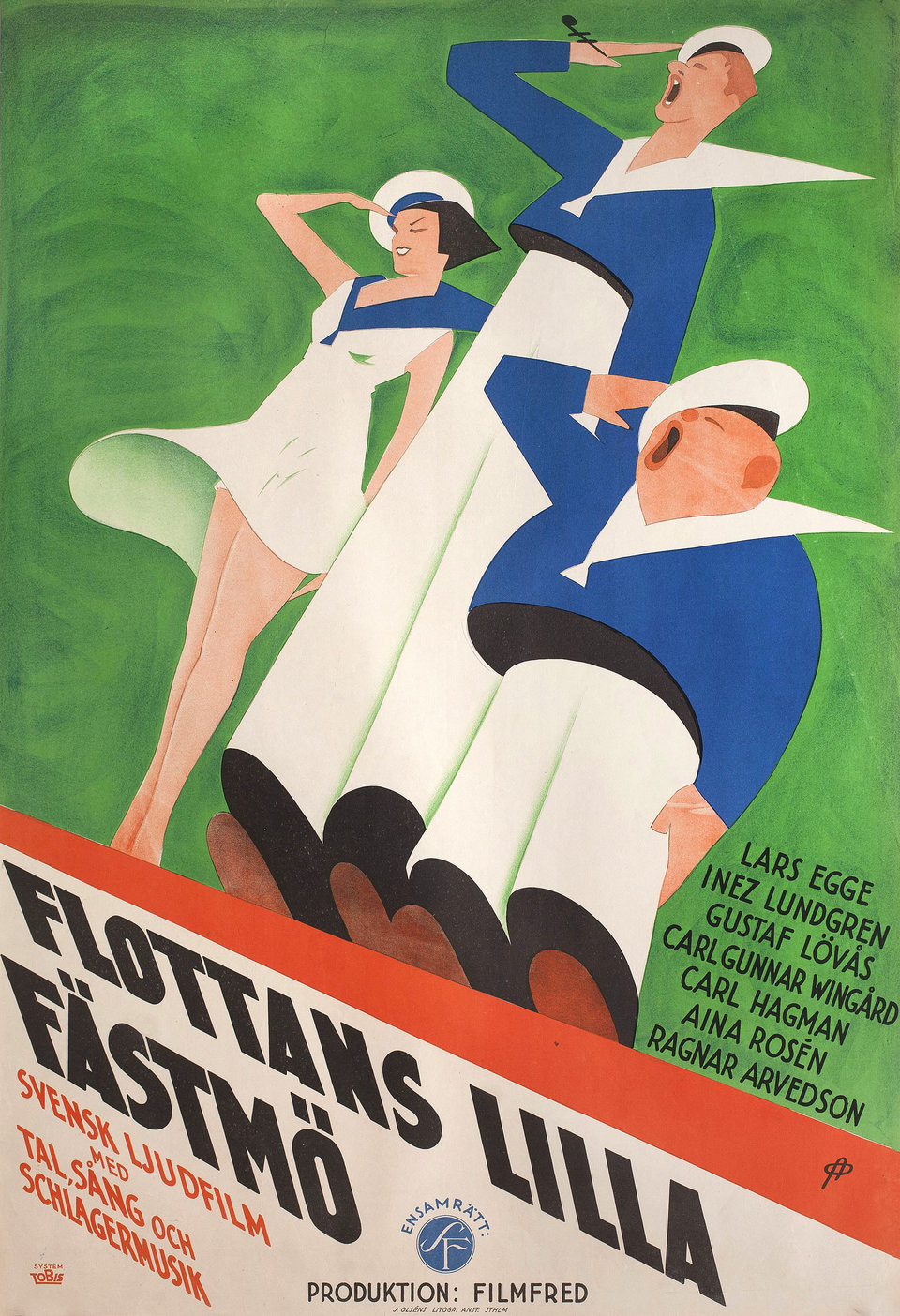 Flottans lilla fastmo Original 1930 Swedish B1 Movie Poster