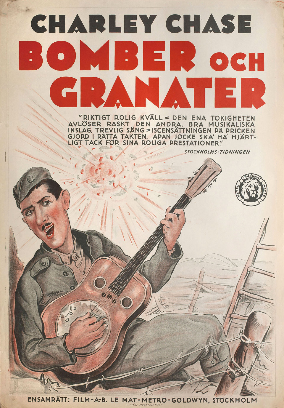 High C's / Rough Seas Original 1931 Swedish B1 Movie Poster