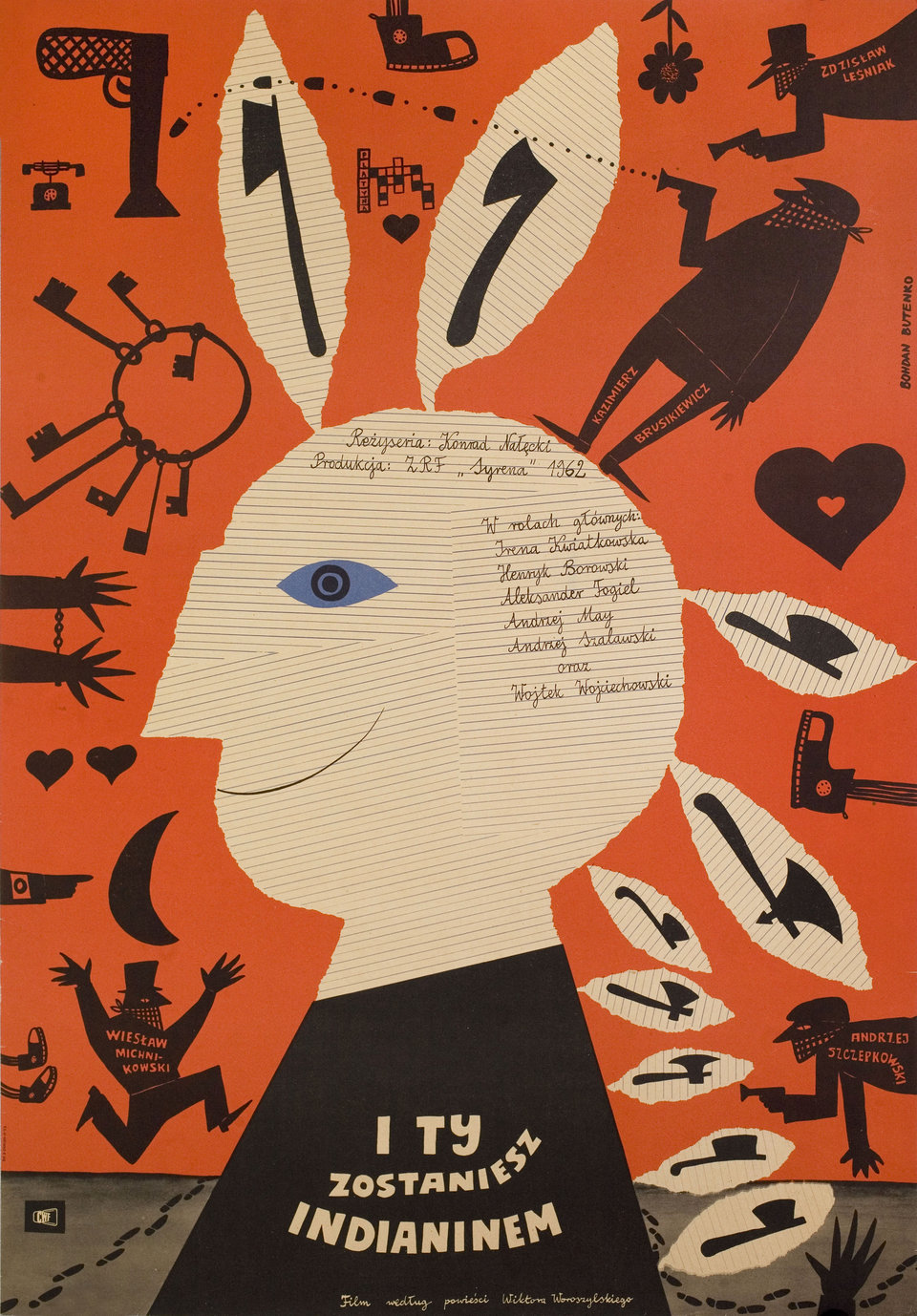 I ty zostaniesz Indianinem 1962 Polish A1 Poster