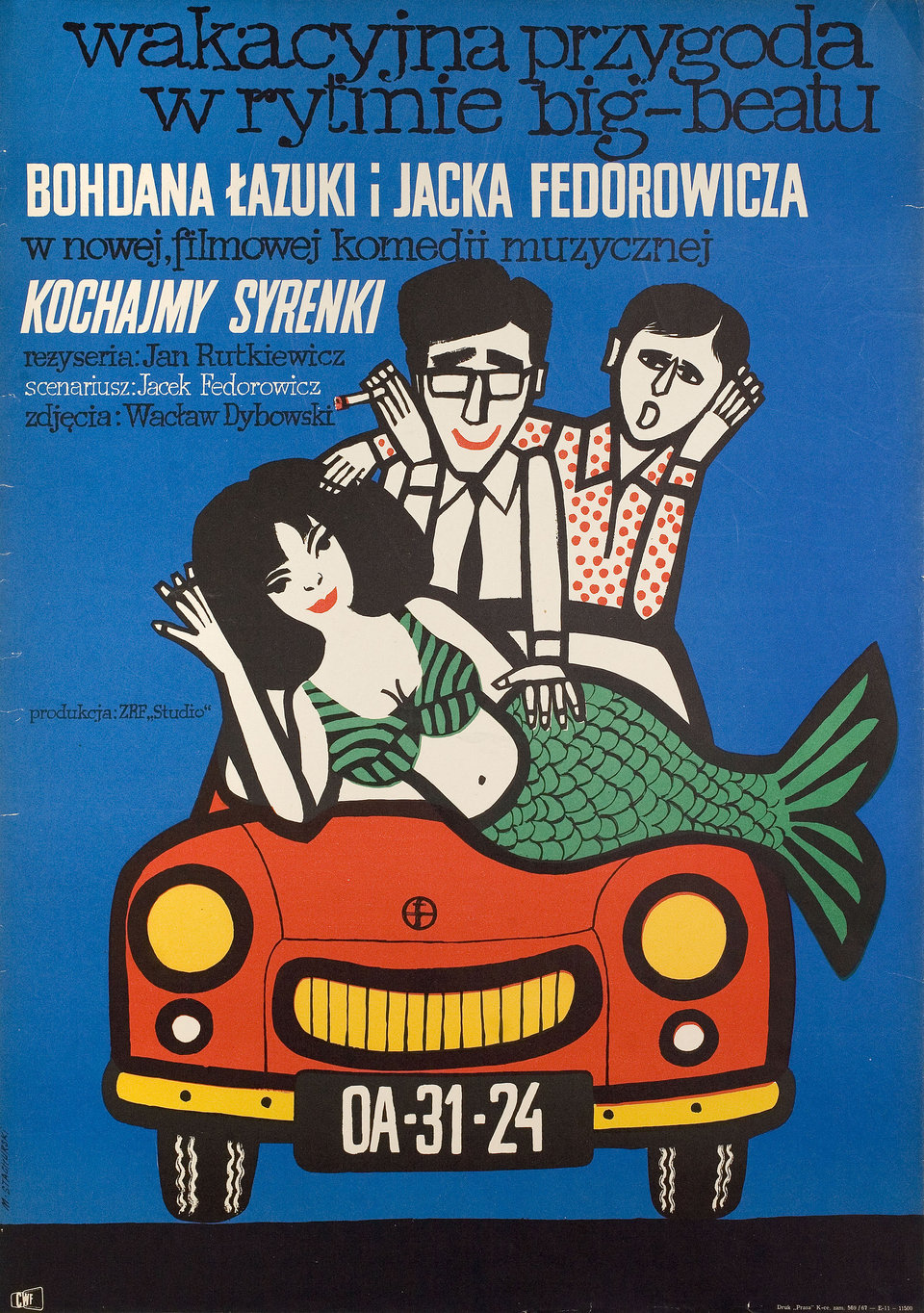 Kochajmy syrenki Original 1967 Polish A1 Movie Poster