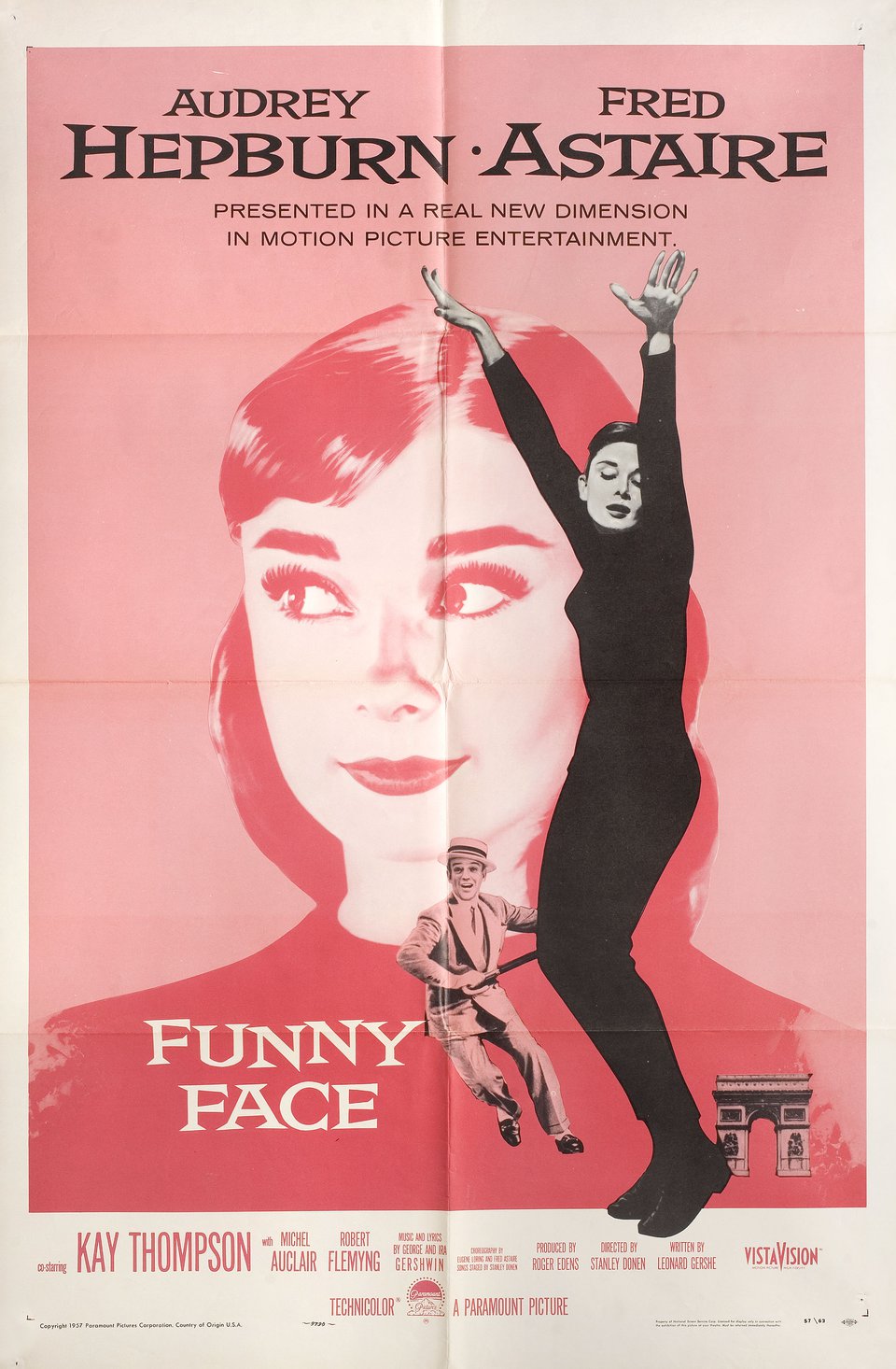 Funny Face Original 1956 U.S. One Sheet Movie Poster