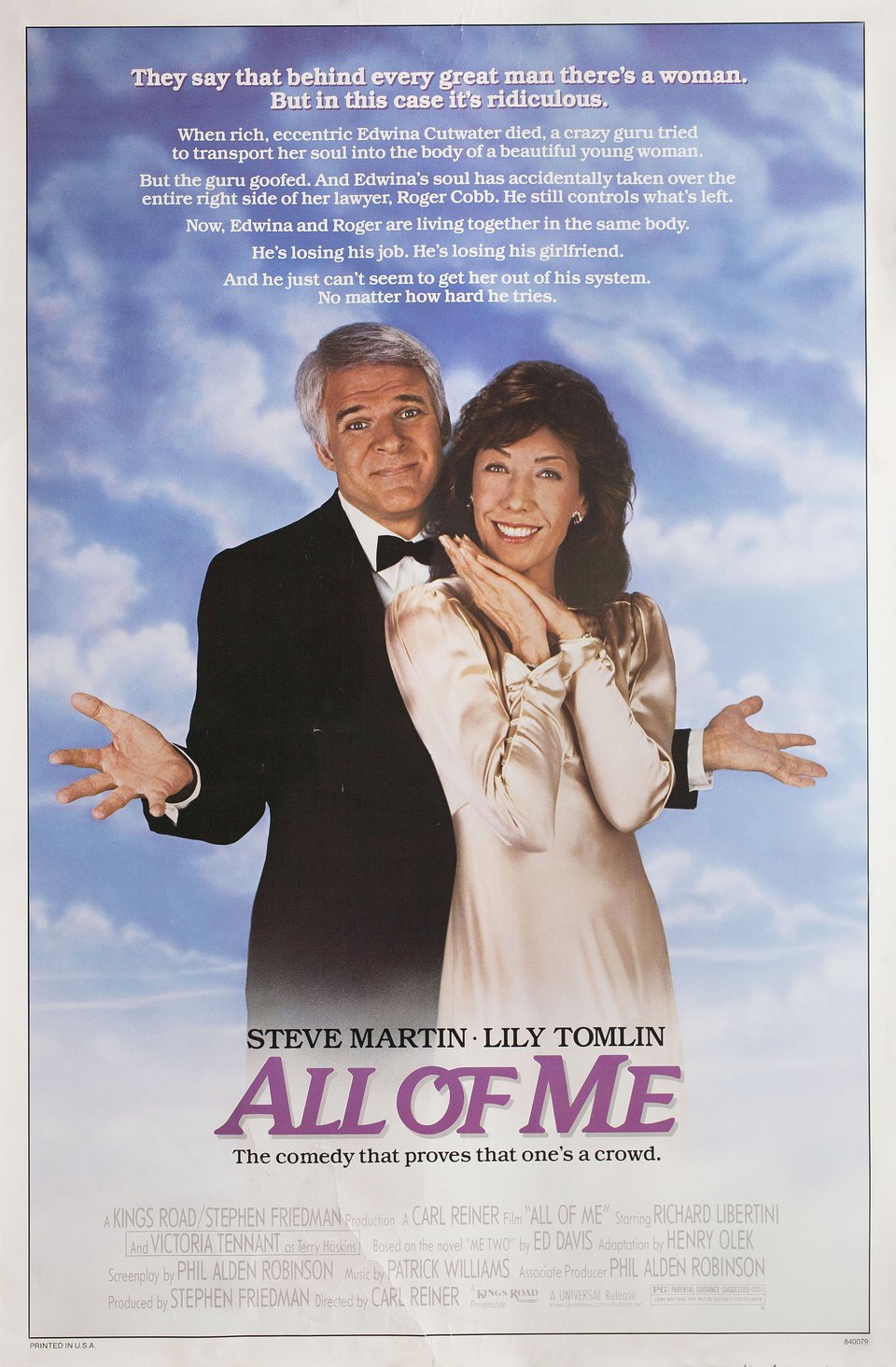 All of Me Original 1984 U.S. One Sheet Movie Poster