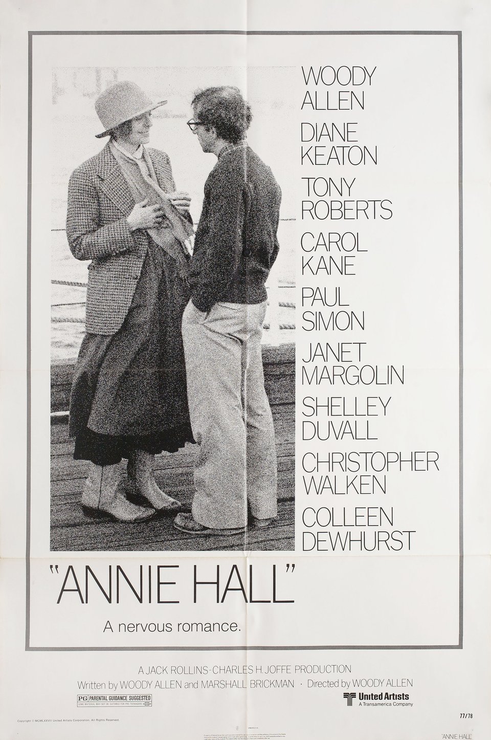 Annie Hall Original 1977 U.S. One Sheet Movie Poster