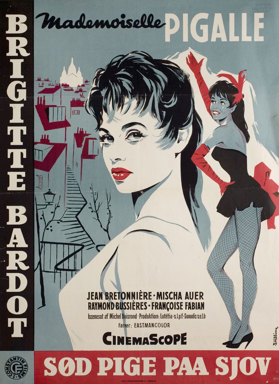 Cette sacree gamine Original 1955 Danish A1 Movie Poster