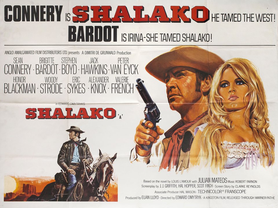 Shalako Original 1968 British Quad Movie Poster