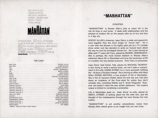 Manhattan Original 1979 British Movie Program Alternate Image